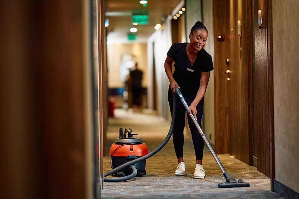 hoovering hallway